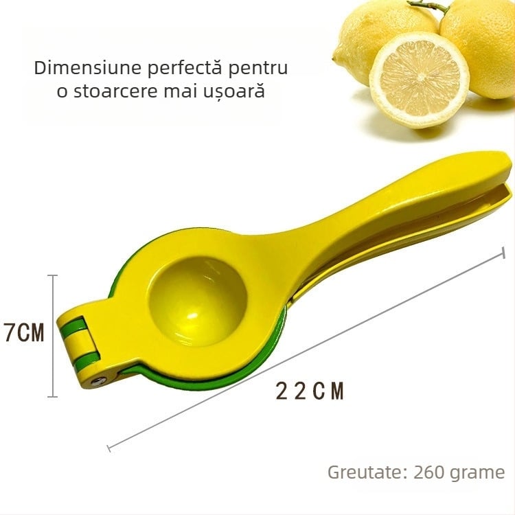 Presă de lămâie din aliaj de zinc, cu trei straturi, storcător manual, ustensilă de bucătărie
