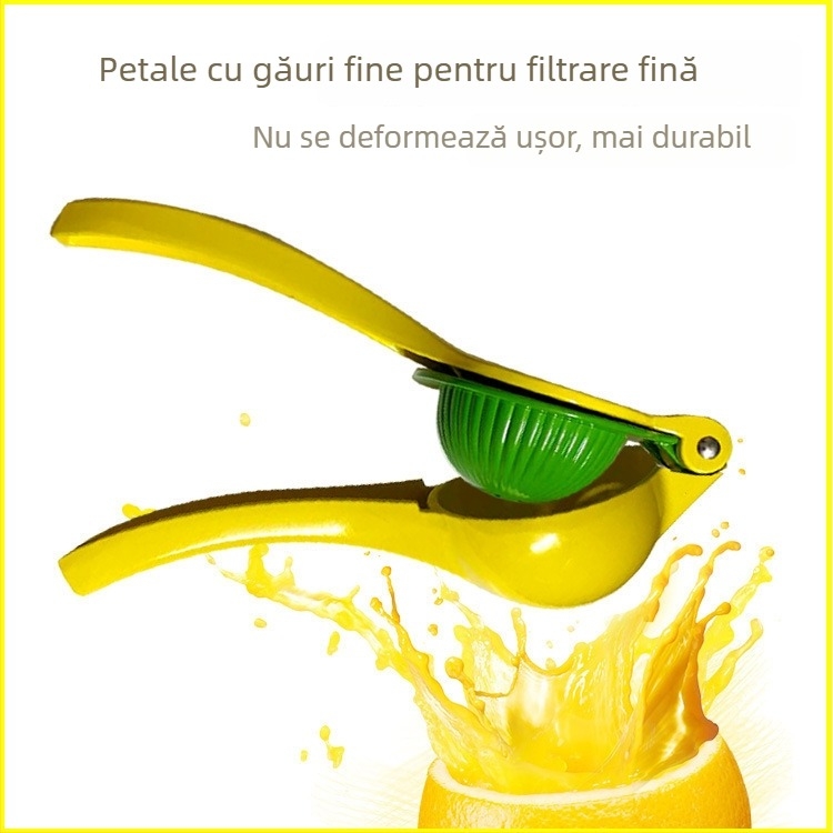 Presă de lămâie din aliaj de zinc, cu trei straturi, storcător manual, ustensilă de bucătărie