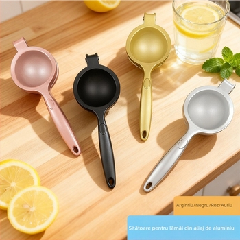 Stoarcător de lămâie din aluminiu, presă de citrice mică pentru uz casnic, storcător de suc de fructe