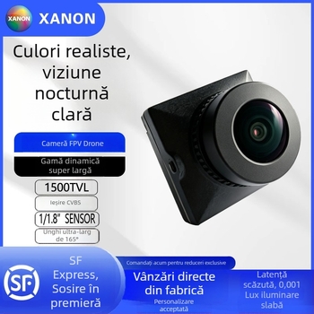 Cameră FPV cu unghi ultralarg pentru drone, senzor 1/1.8, HD, latență redusă, modul analog de cameră, obiectiv 2.1 mm, rezoluție 1920x1080, 1500TVL