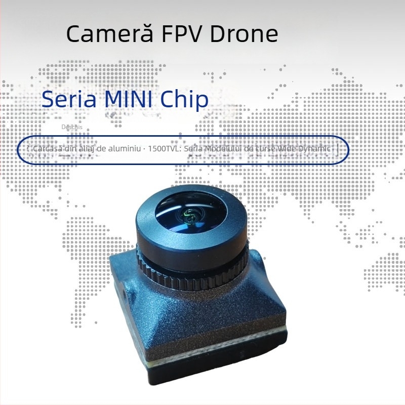 Cameră FPV cu unghi ultralarg pentru drone, senzor 1/1.8, HD, latență redusă, modul analog de cameră, obiectiv 2.1 mm, rezoluție 1920x1080, 1500TVL