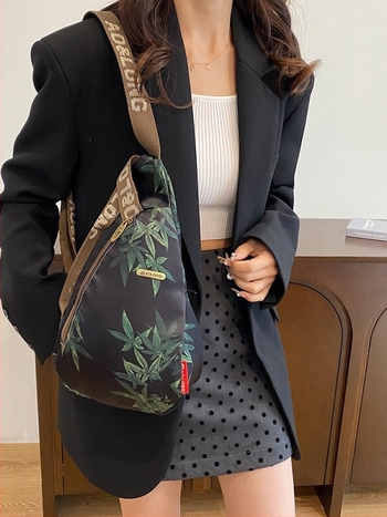 Geantă crossbody pentru femei, în stil dumpling, toamnă-iarnă 2024, anti-furt pentru călătorii, imprimeu dumpling