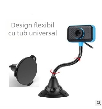 Webcam USB Fu Character cu microfon pentru desktop și laptop, VGA 640x480, 60fps