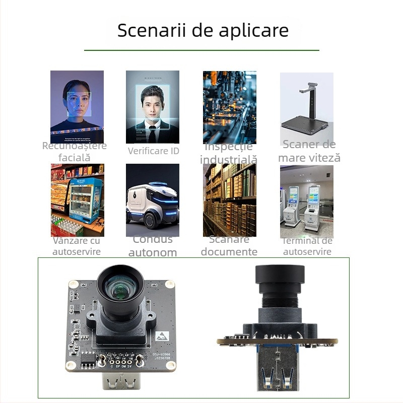 Modul cameră USB 3.0 cu IMX766, 12MP, 4K/60fps, fără driver, viziune industrială