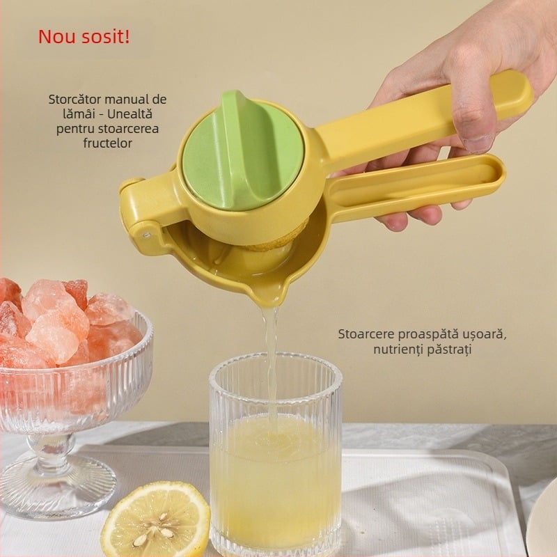 Stoarcător manual de fructe și lămâi, din plastic, pentru bucătărie, utilizare casnică
