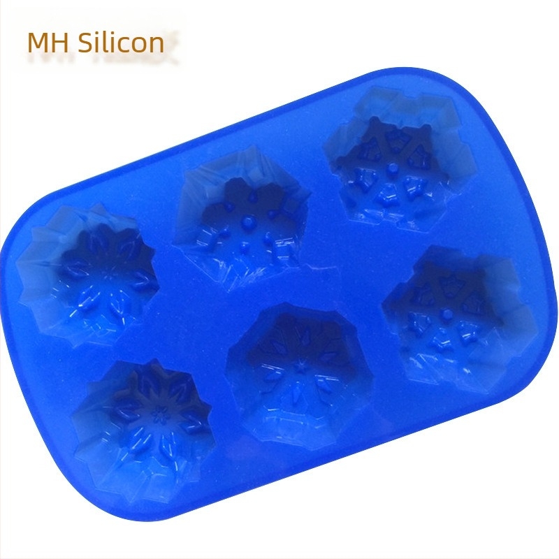 Glory Set de 6 forme din silicon cu fulgi de zăpadă pentru săpun, prăjituri și mooncakes