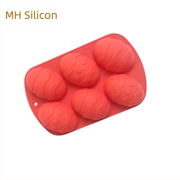 Minghao Formă de copt din silicon cu 6 cavități pentru ouă de Paște, mărime medie, Ediție Halloween, seria Sărbătoarea Paștelui