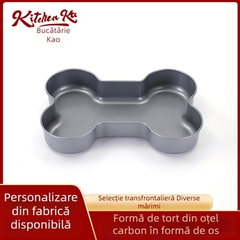 Formă creativă pentru tort cu design os de câine, formă antiaderentă pentru fursecuri și coacere acasă