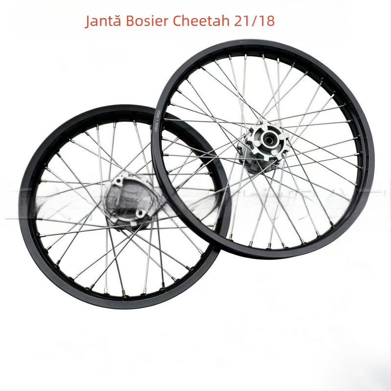 Jantă Cheetah – ansamblu de jante față și spate pentru motocross, 18/21, cu nucleu de hub K1 și nucleu tambur T2