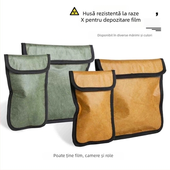 Sac cu protecție anti-radiații X pentru film și aparat foto, protecție împotriva radiațiilor, geantă întunecată, exterior din kraft impermeabil