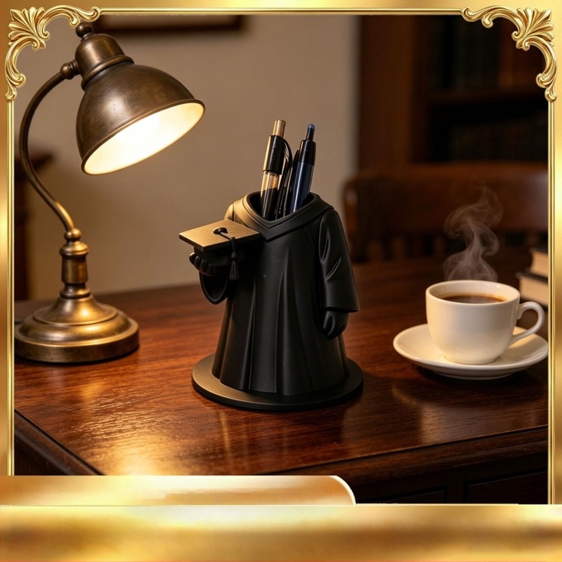 Suport pixuri 3D imprimat în formă de rochie de absolvire, decor pentru casă, cadou