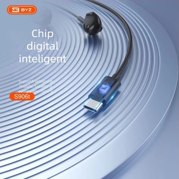 Căști in-ear cu cablu Type-C, cip digital, sunet de înaltă definiție, microfon încorporat și control pe cablu, model S906T