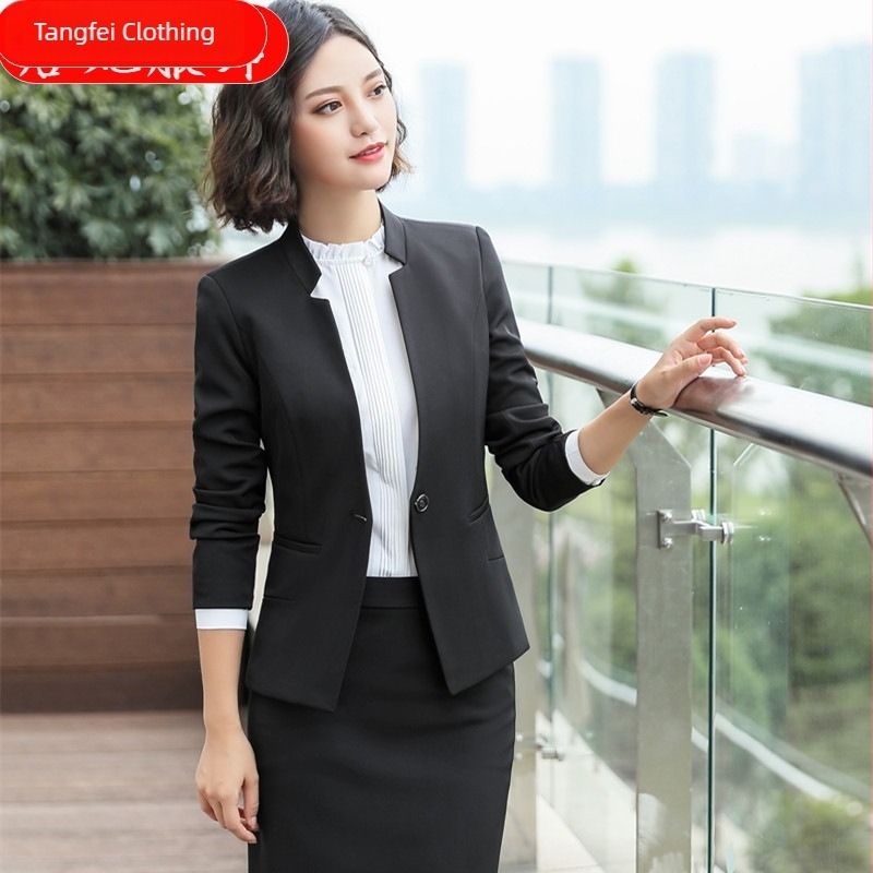 Uniformă feminină pentru recepția hotelului – ținută profesională pentru recepție, supraveghere, manager și casier, colecție de iarnă.