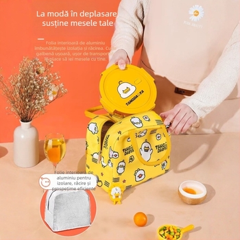 Cutie rotundă de prânz din sticlă, cu capac, compatibilă cu microunde, 800–1000 ml, portabilă pentru birou și studenți