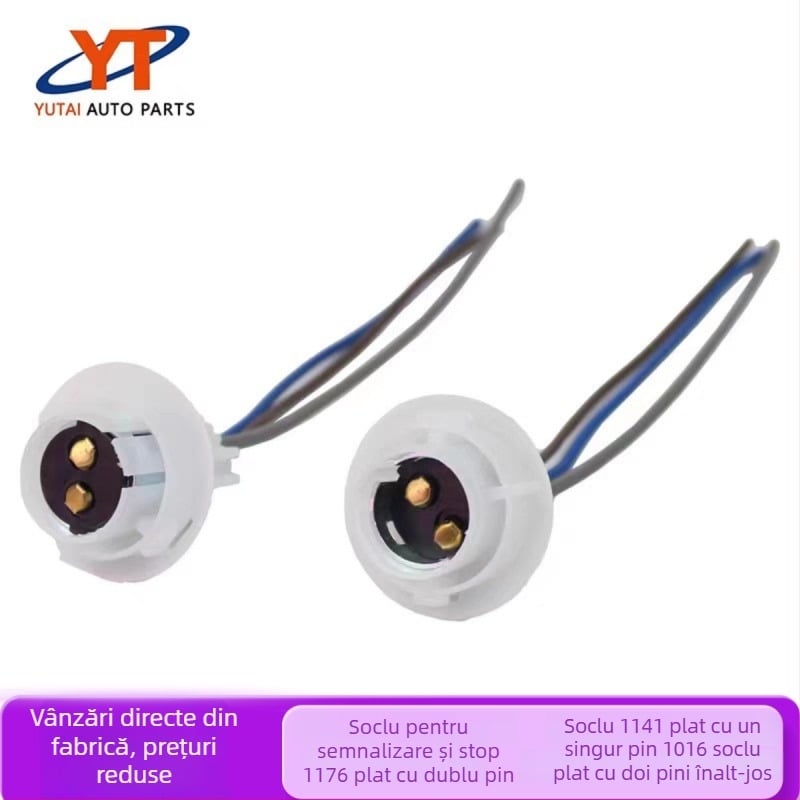 Microbuz 1141 conector cu pin plat pentru semnalizare cu fir unic, suport lampă de frână; 1176 pin plat cu fir dublu; 1016 înalt-jos