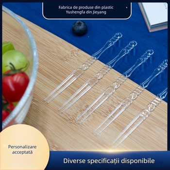 Tacâm de plastic de unică folosință, transparent, pentru fructe, dim sum, Mooncakes și prăjituri – catering