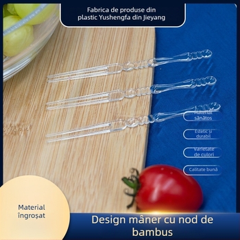 Tacâm de plastic de unică folosință, transparent, pentru fructe, dim sum, Mooncakes și prăjituri – catering