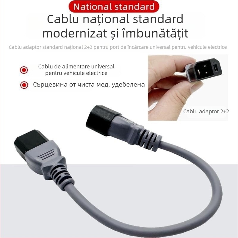 Noul standard național pentru vehicule electrice: adaptor porturi de încărcare 2+2 și cablu de ieșire, încărcător universal