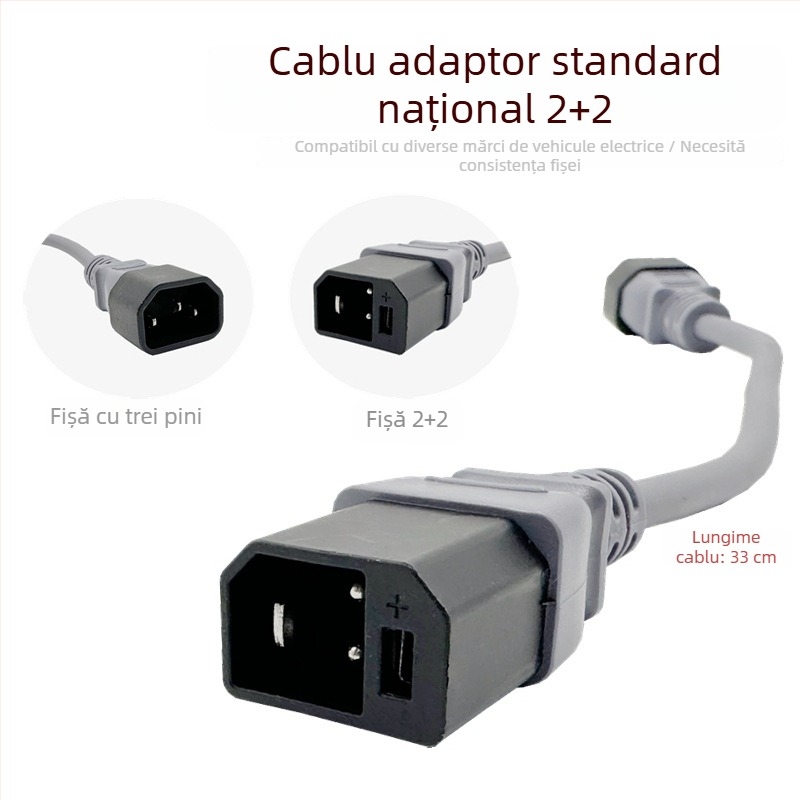 Noul standard național pentru vehicule electrice: adaptor porturi de încărcare 2+2 și cablu de ieșire, încărcător universal