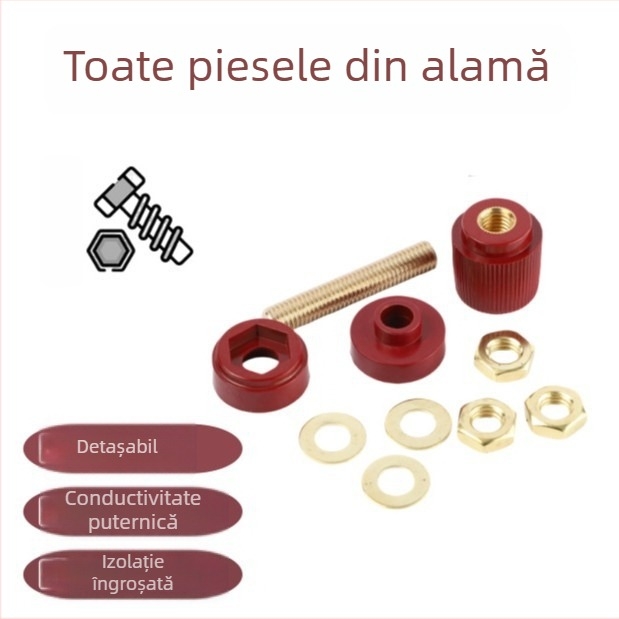 Bloc terminal M10, tip 555, conector de alimentare din cupru pentru invertor de sudură