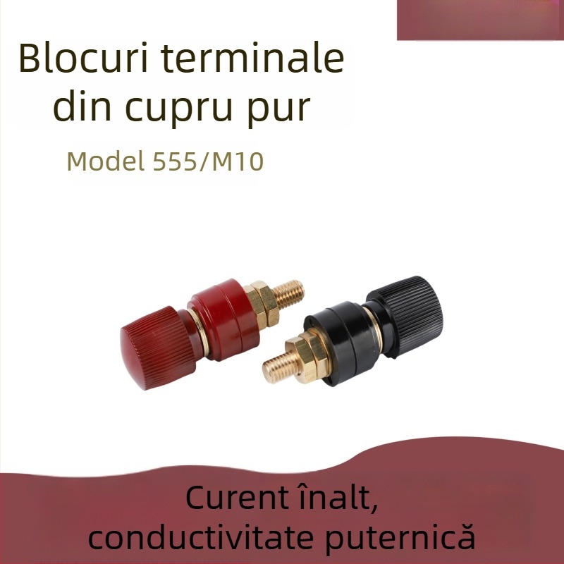 Bloc terminal M10, tip 555, conector de alimentare din cupru pentru invertor de sudură