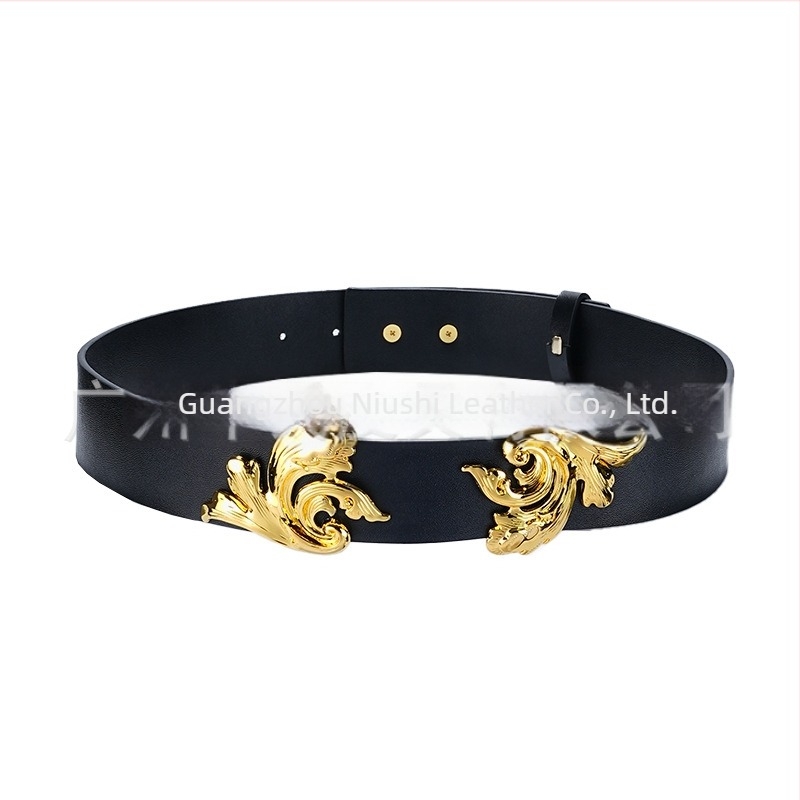 Curea de talie din piele naturală cu închidere snap, pentru paltoane și rochii, elegantă și personalizabilă