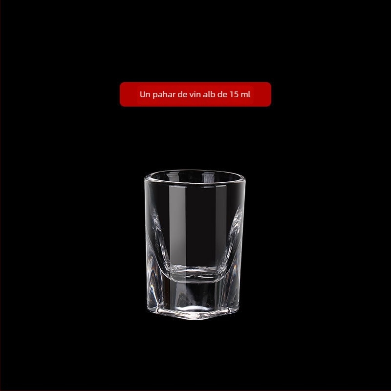 Set din sticlă cu decantor și pahare mici pătrate, dozator de băuturi, bază groasă