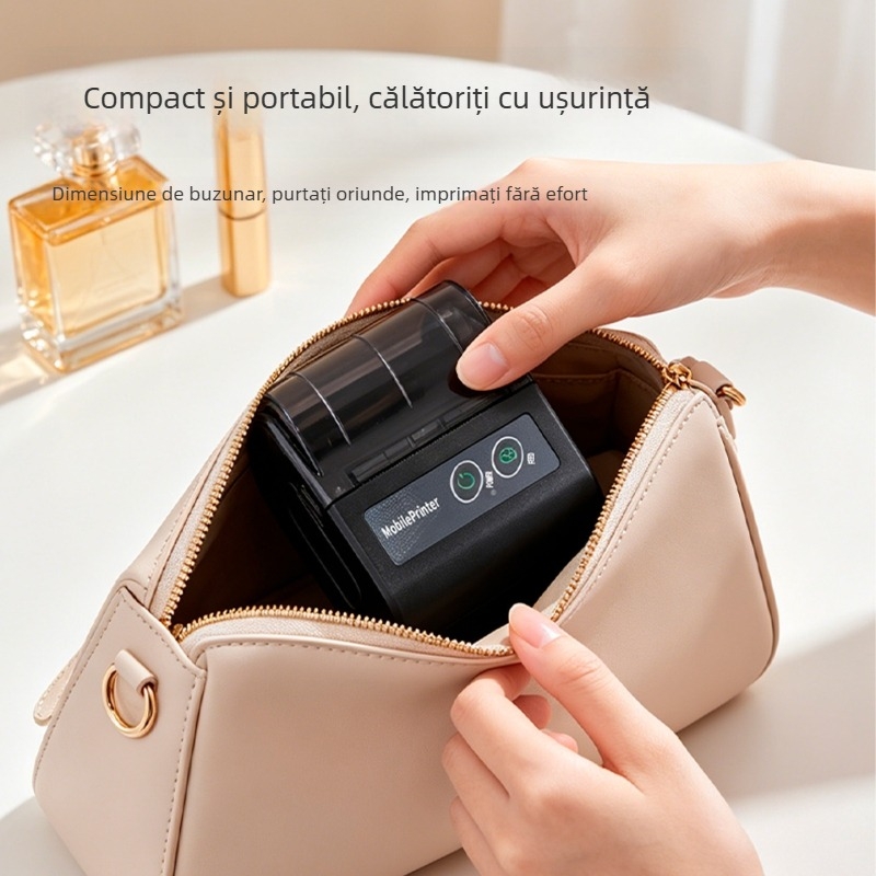 PP581 Imprimantă termică pentru bonuri 58mm, Bluetooth, pentru catering - portabil