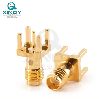 XINQY SSMA-KHD conector RF pentru PCB, suport prelungit, montaj vertical de lipire