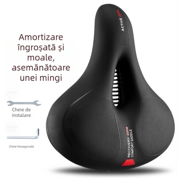 QT 609 Șa de bicicletă din silicon pentru mountain bike — șa groasă, cu amortizare, confortabil
