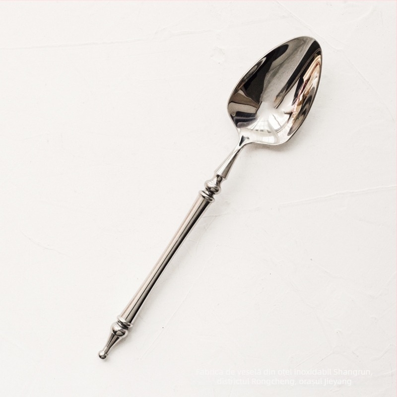 Set tacâmuri din oțel inoxidabil 304, stil european, cuțit, furculă și lingură, pentru bucătărie occidentală, aspect retro restaurant