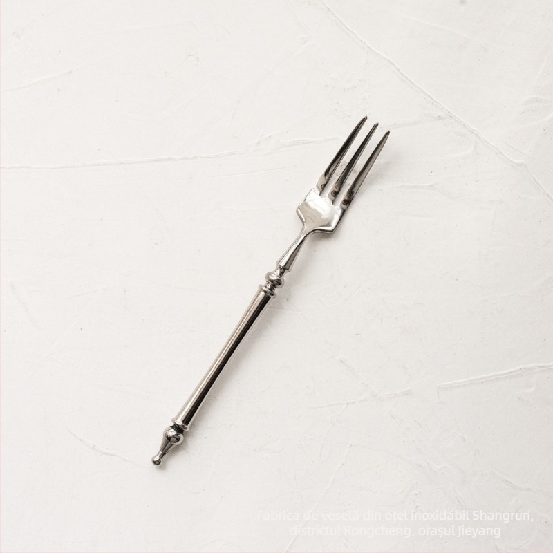 Set tacâmuri din oțel inoxidabil 304, stil european, cuțit, furculă și lingură, pentru bucătărie occidentală, aspect retro restaurant