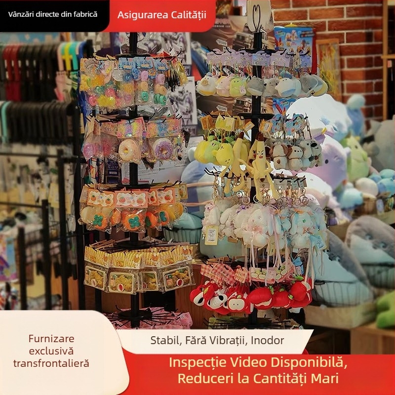 Suport rotativ de podea cu mai multe etaje pentru pălării, eșarfe, bijuterii, mănuși și șosete