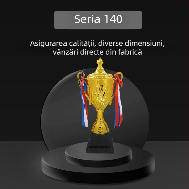 Trofeu metalic T140 – Trofeu pentru competiții sportive, imprimare personalizabilă, vânzare en gros