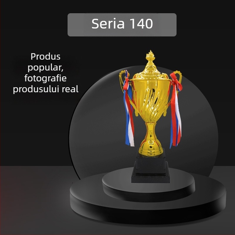 Trofeu metalic T140 – Trofeu pentru competiții sportive, imprimare personalizabilă, vânzare en gros