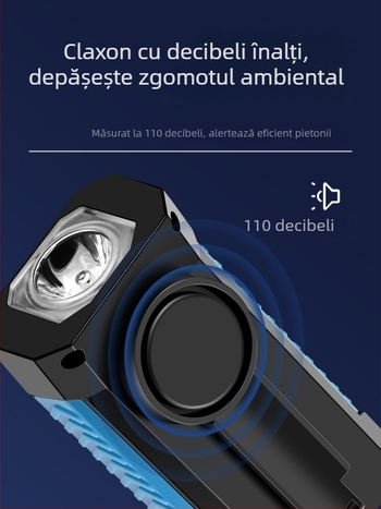 Sharp lumină frontală pentru bicicletă, cu senzor inductiv, impermeabil, claxon puternic, pentru ciclism montan nocturn