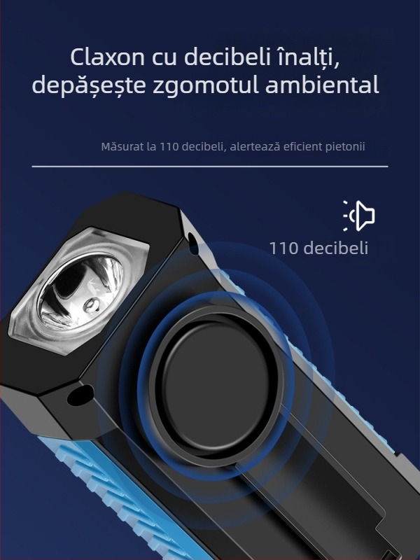 Sharp lumină frontală pentru bicicletă, cu senzor inductiv, impermeabil, claxon puternic, pentru ciclism montan nocturn