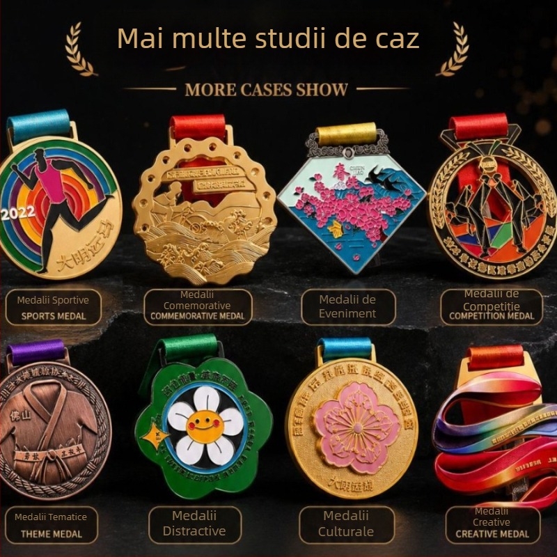 Medalie metalică personalizată pentru maraton, cu gravură – plăcuță comemorativă