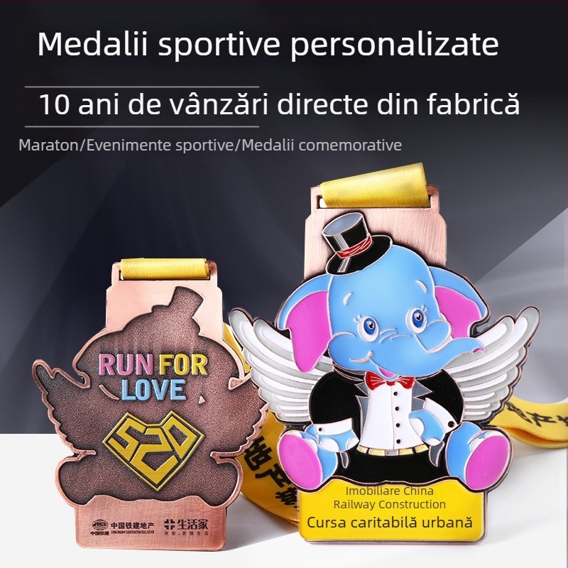 Medalie de maraton din aliaj de zinc, cadou pentru evenimente de afaceri