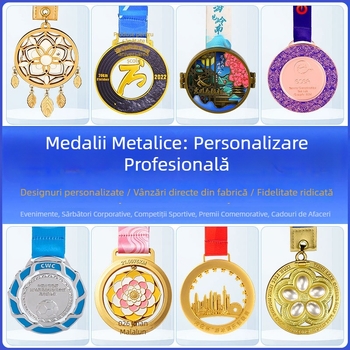 Medalii metalice personalizate pentru maraton, dans și competiții pentru copii – baschet și fotbal, trofee și medalii
