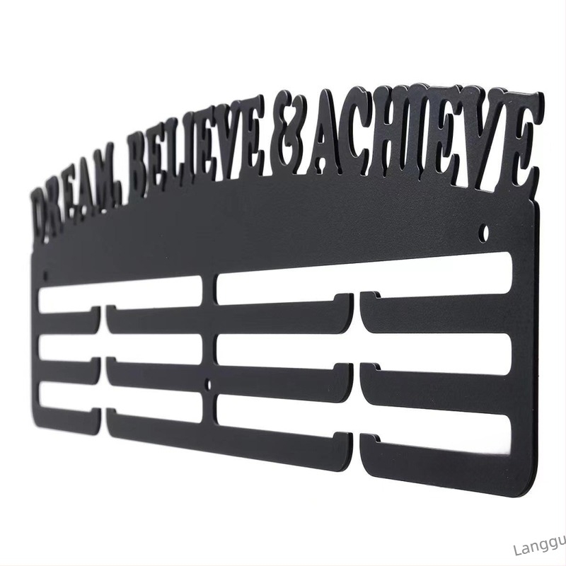 Raft metal pentru medalii cu cârlige, 3 etaje – DREAM BELIEVE ACHIEVE