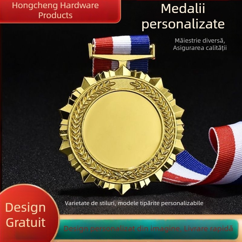 Medalie metalică pentru maraton în aur, argint și bronz – dimensiune 80x80 mm, design și producție