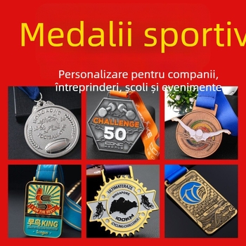 Medalii metalice personalizate pentru evenimente sportive, maraton, alergare, drumeții, alpinism; medalii de aur, argint și bronz