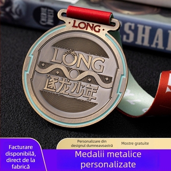 Medalii metalice personalizate pentru afaceri, școli și evenimente de maraton — aliaje aurii, argintii și bronz