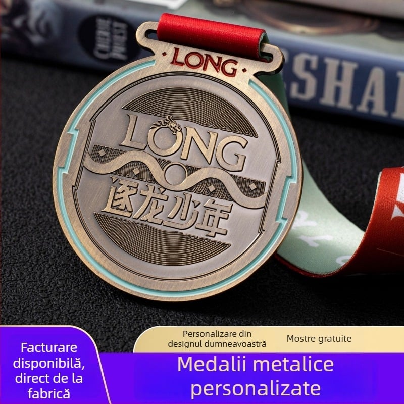 Medalii metalice personalizate pentru afaceri, școli și evenimente de maraton — aliaje aurii, argintii și bronz