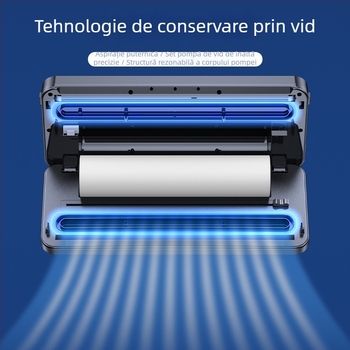 Mașină de vidat cu dublă pompă, compactă pentru uz casnic, cu tăietor încorporat