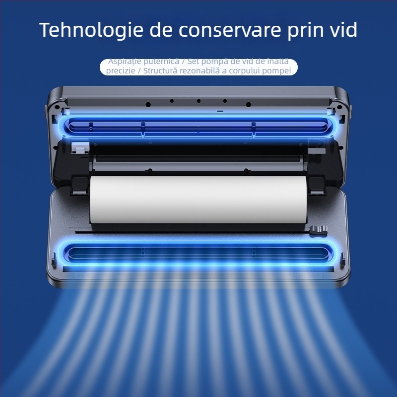 Mașină de vidat cu dublă pompă, compactă pentru uz casnic, cu tăietor încorporat