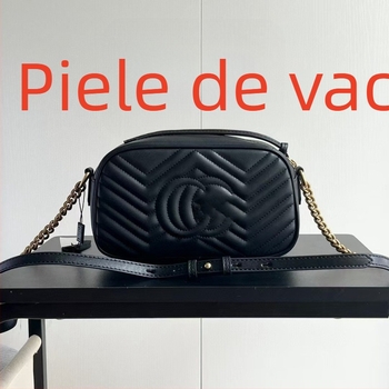 Geantă din piele naturală, în stil Marmont, pentru femei, geantă crossbody pentru aparat foto