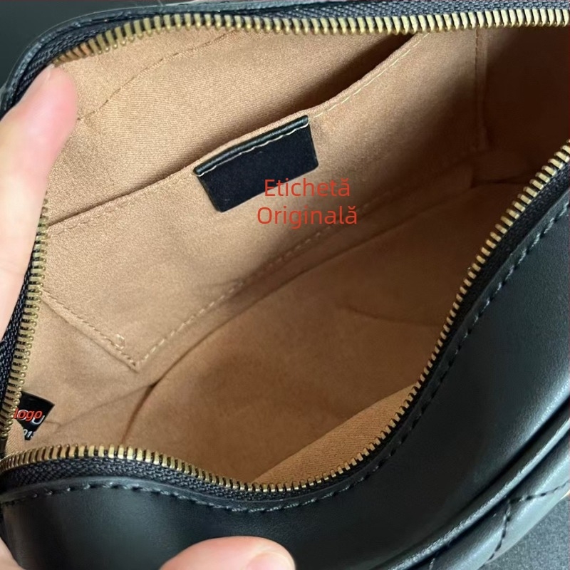 Geantă din piele naturală, în stil Marmont, pentru femei, geantă crossbody pentru aparat foto