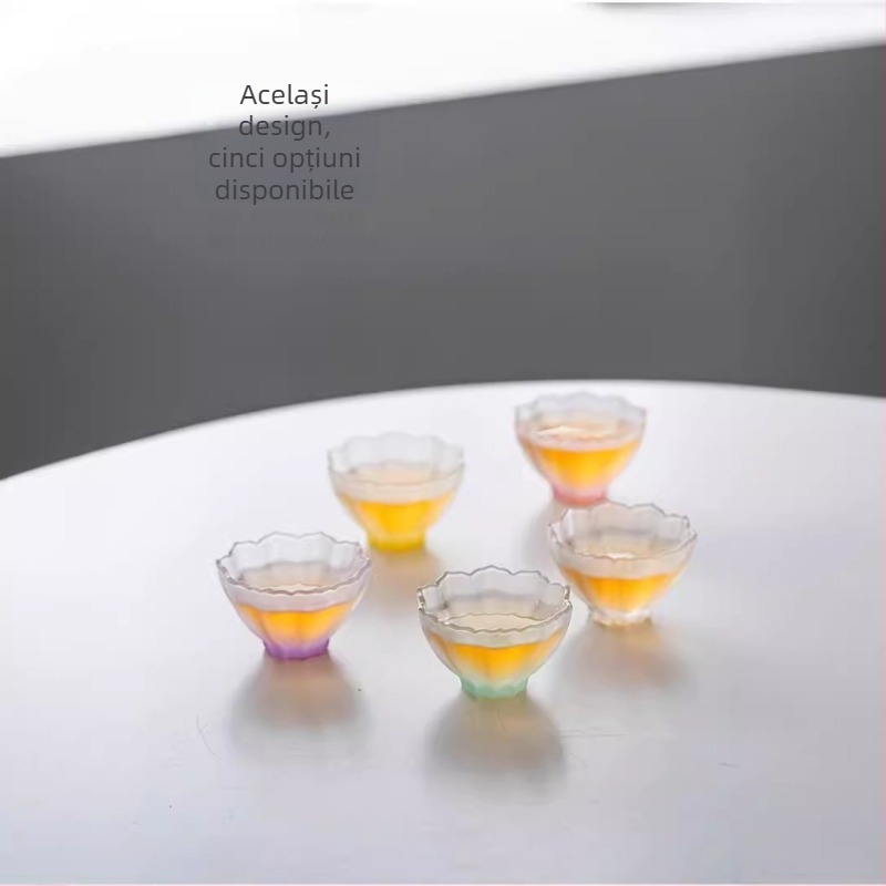 Ceașcă de ceai din cristal în stil japonez, sticlă mată, set de ceai Kung Fu, ceașcă mică individuală
